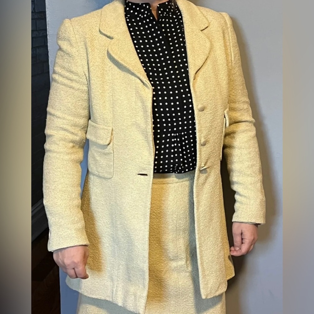 Vintage Chanel boutique 98C Suit skirt set Autentic Size US 10 / France 42